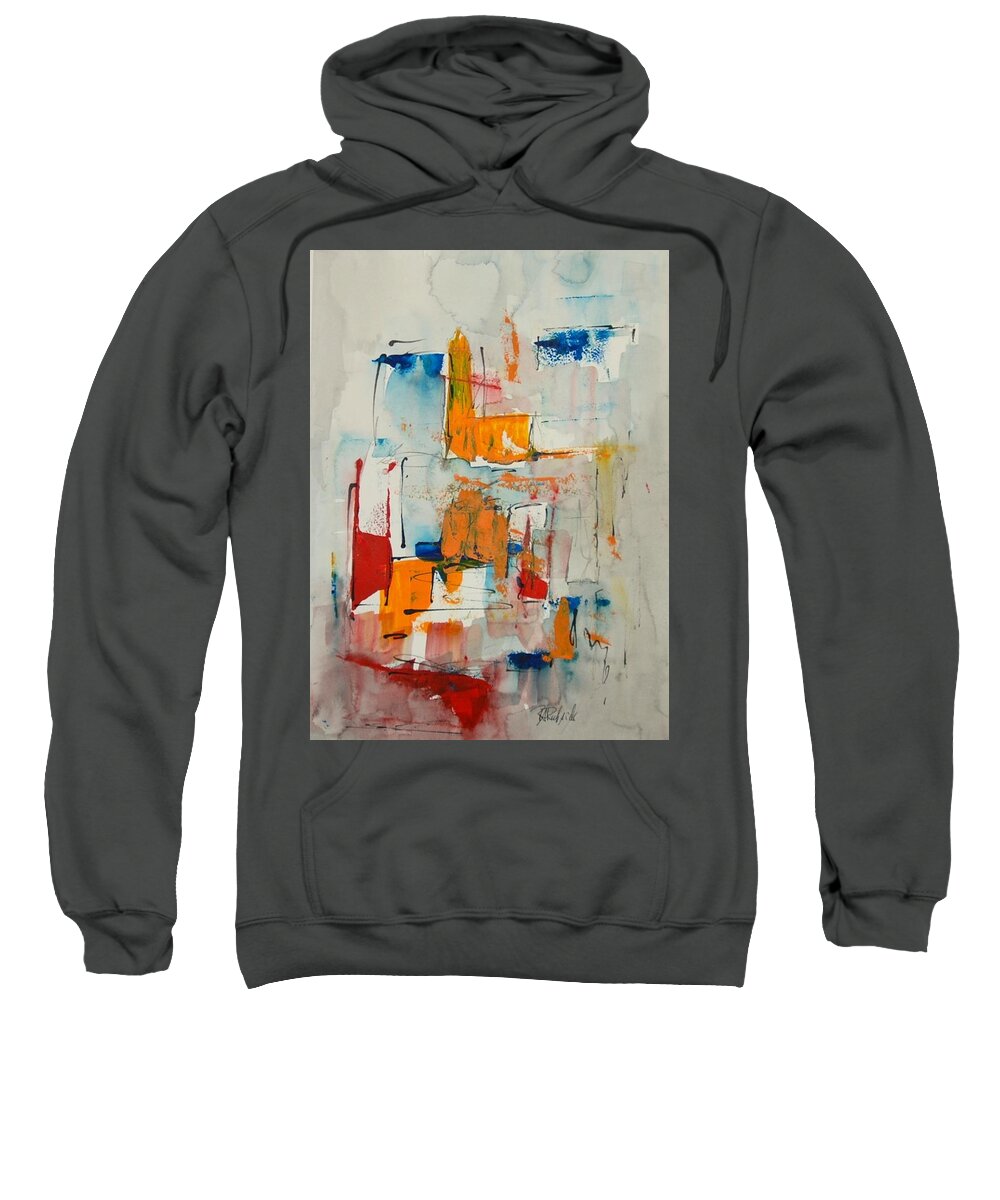  Sweatshirt featuring the painting Stillness and Motion #1 by Dick Richards
