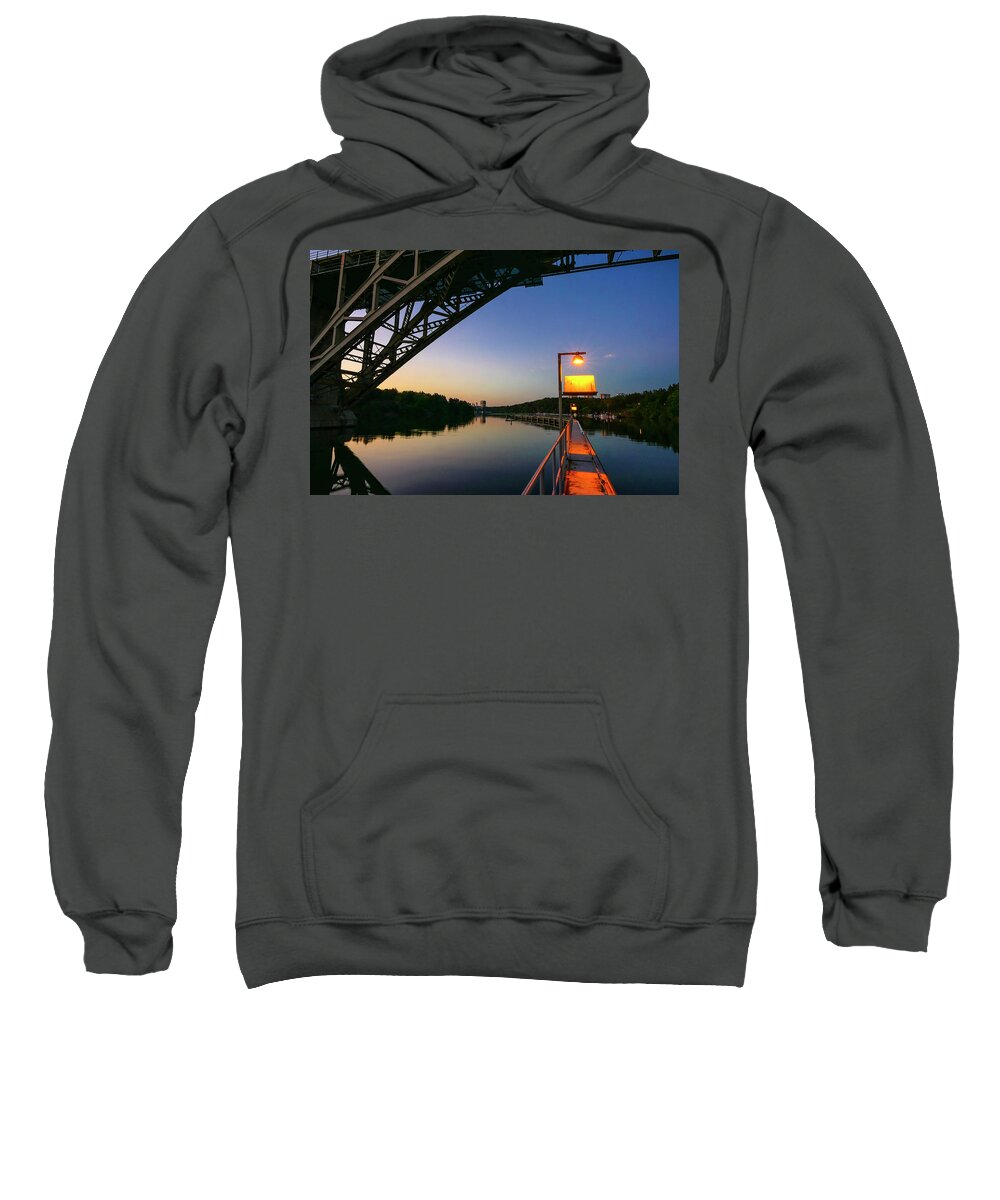 Arsta Bridge Sweatshirt featuring the photograph Stockholm waterway by Alexander Farnsworth