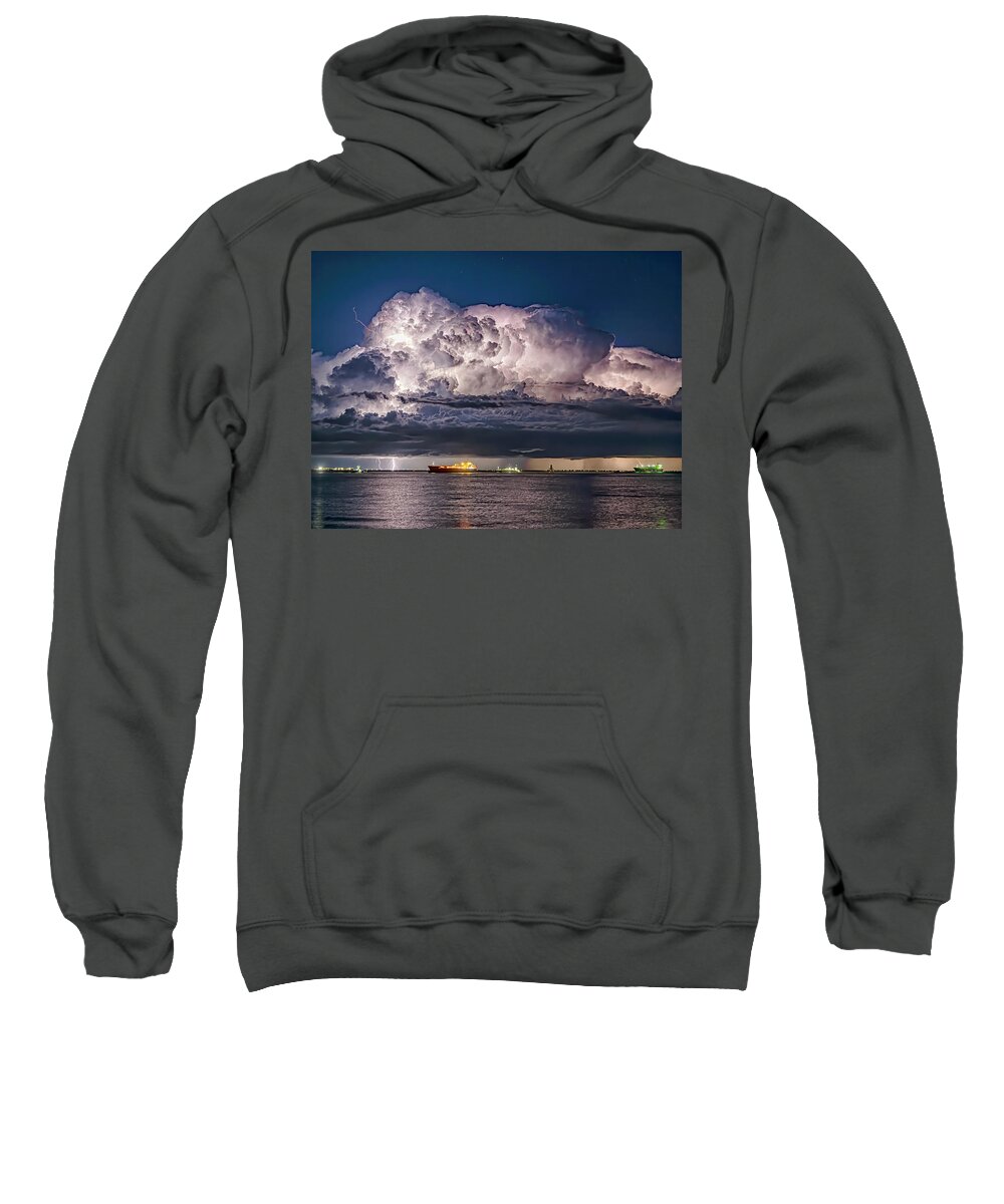 Lightning Sweatshirt featuring the photograph Storm Clouds by Jerry Connally