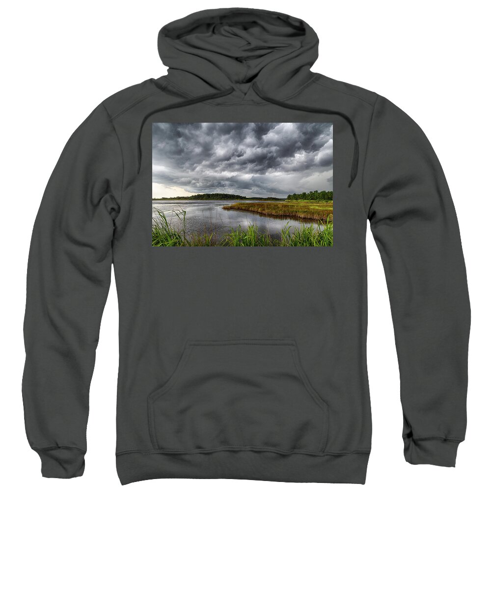  Sweatshirt featuring the photograph Storm's Commin' by Jim Miller
