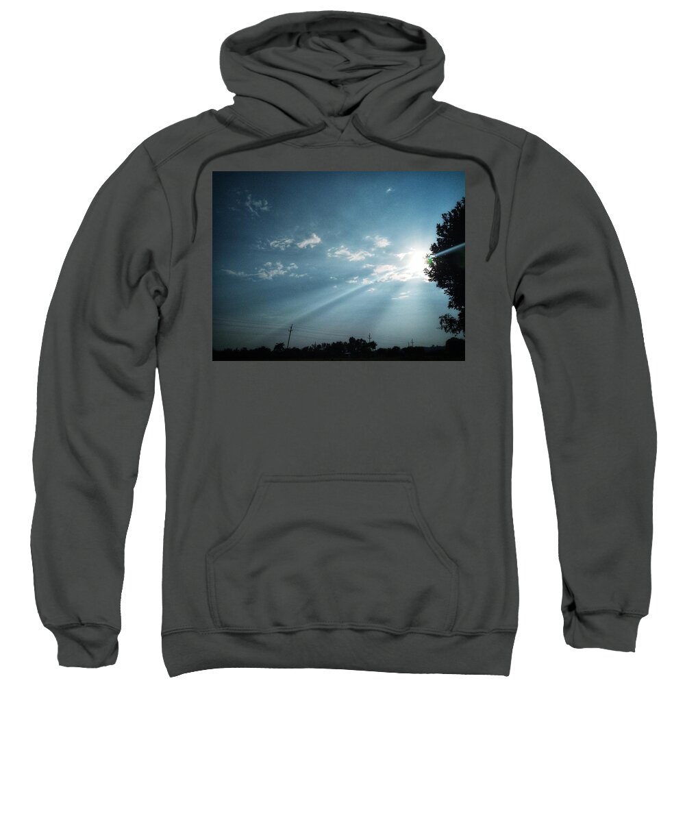 Sky Sweatshirt featuring the photograph Striking rays by Yvonne's Ogolla