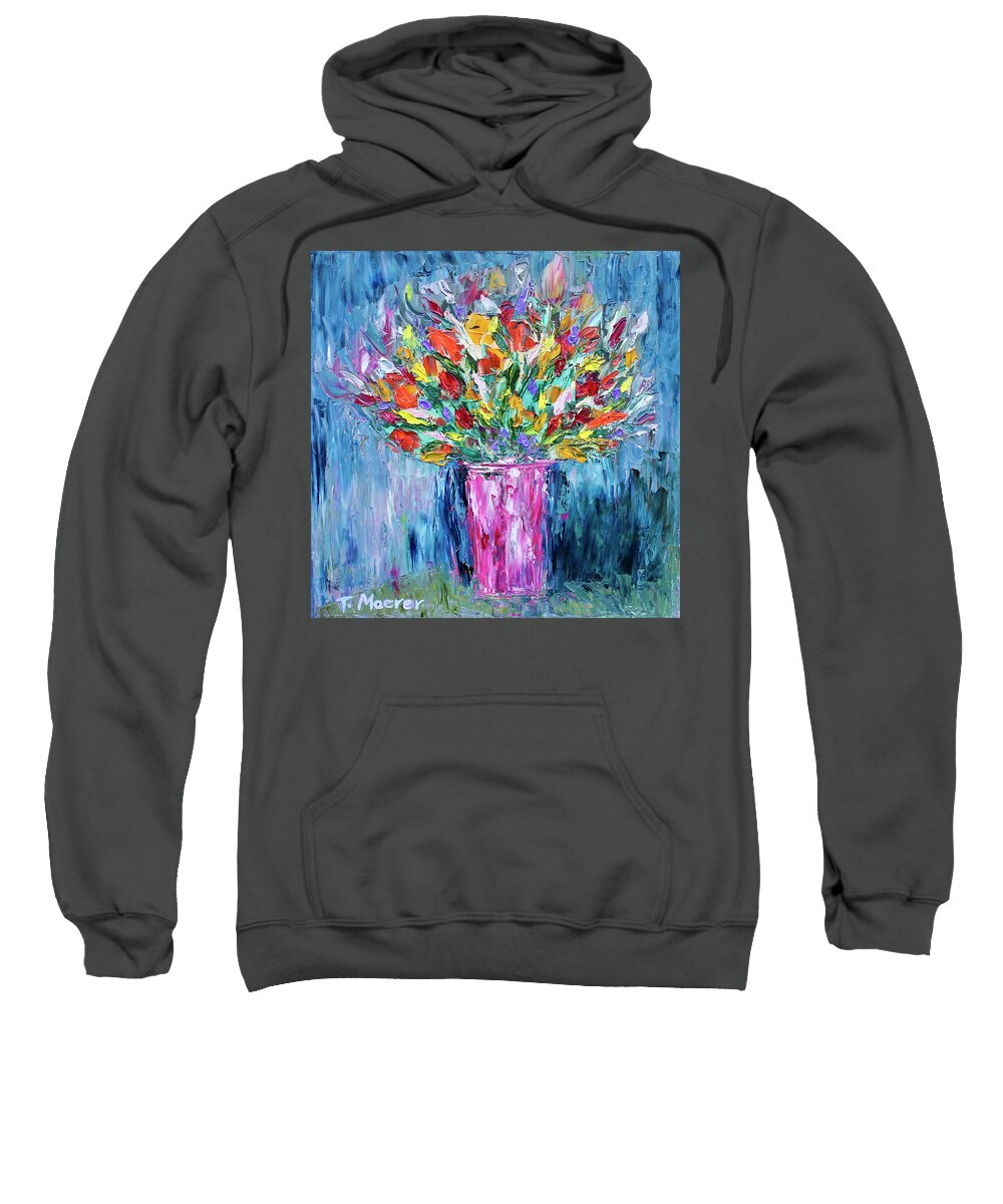 Flowers Sweatshirt featuring the painting Summer Delight by Teresa Moerer