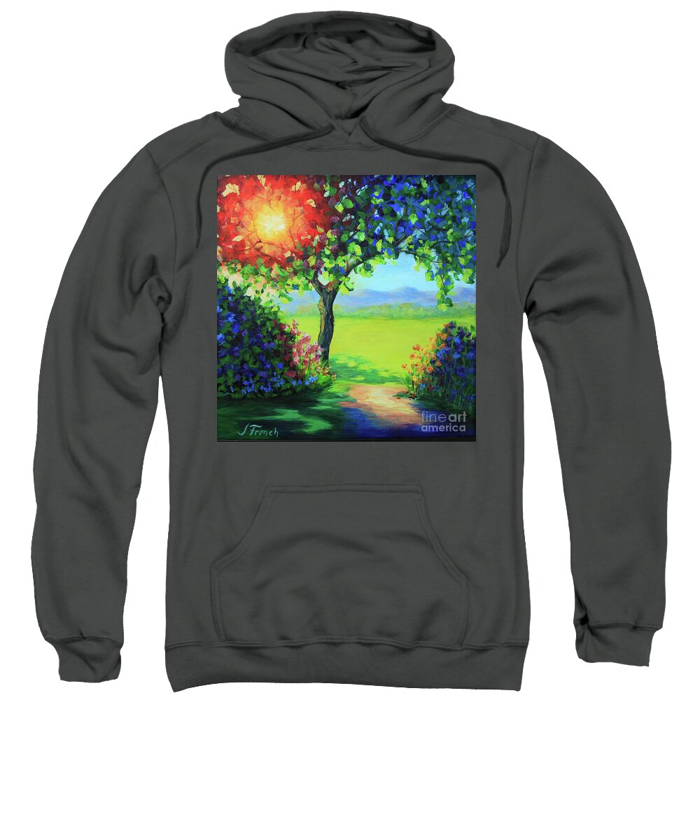 Painting Sweatshirt featuring the painting Summer Path by Jeanette French