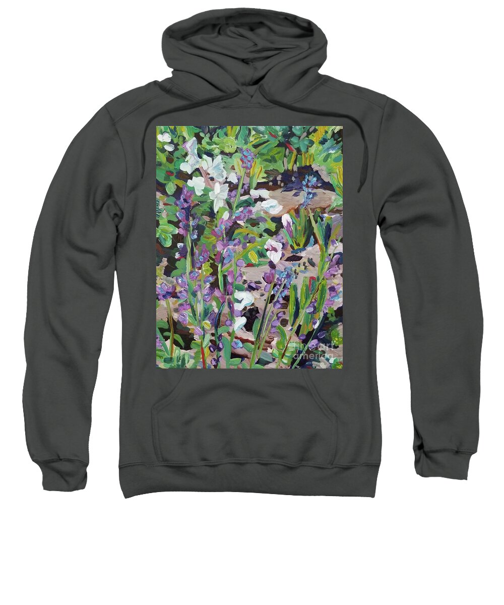 Floral Sweatshirt featuring the painting Sunny Afternoon Impression by Catherine Gruetzke-Blais