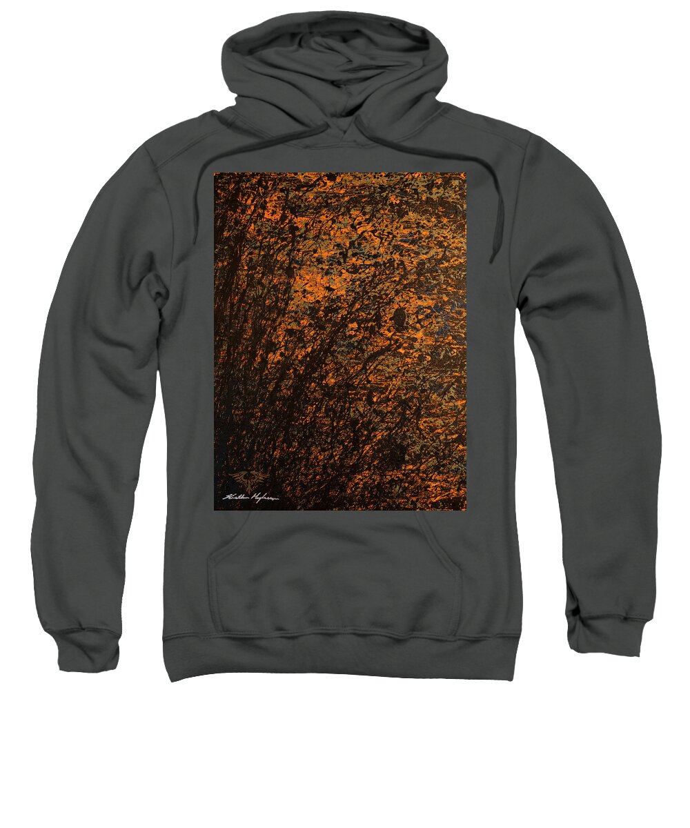 Abstract Sweatshirt featuring the painting Sunrise Summit by Heather Meglasson Impact Artist