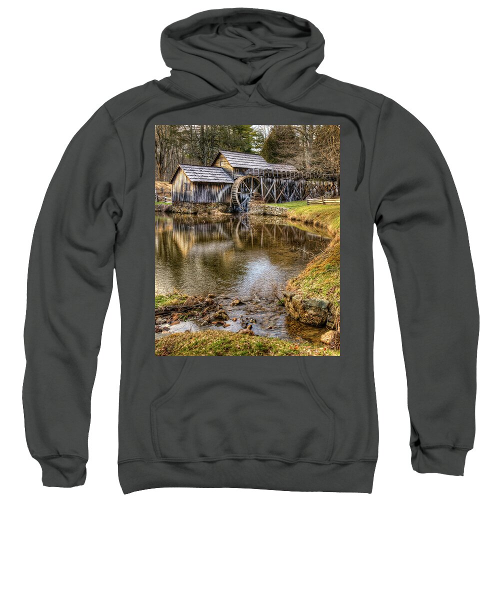 Mabry Mill Sweatshirt featuring the photograph Sunset At The Mabry Mill - Blue Ridge Parkway by Gregory Ballos