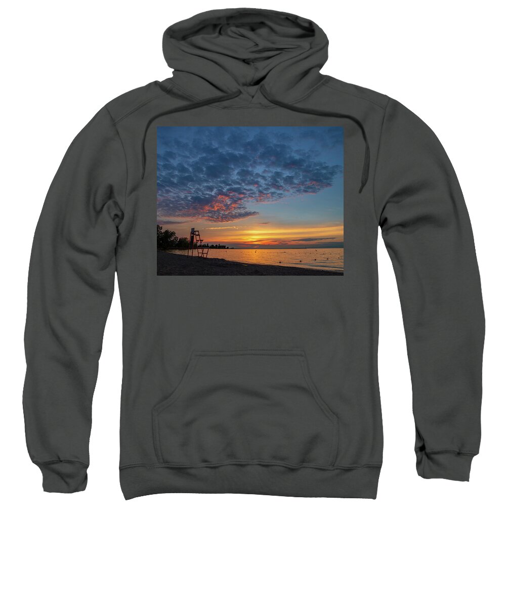Fair Haven State Park Sunset Sweatshirt featuring the photograph Sunset by the Bay by Rod Best