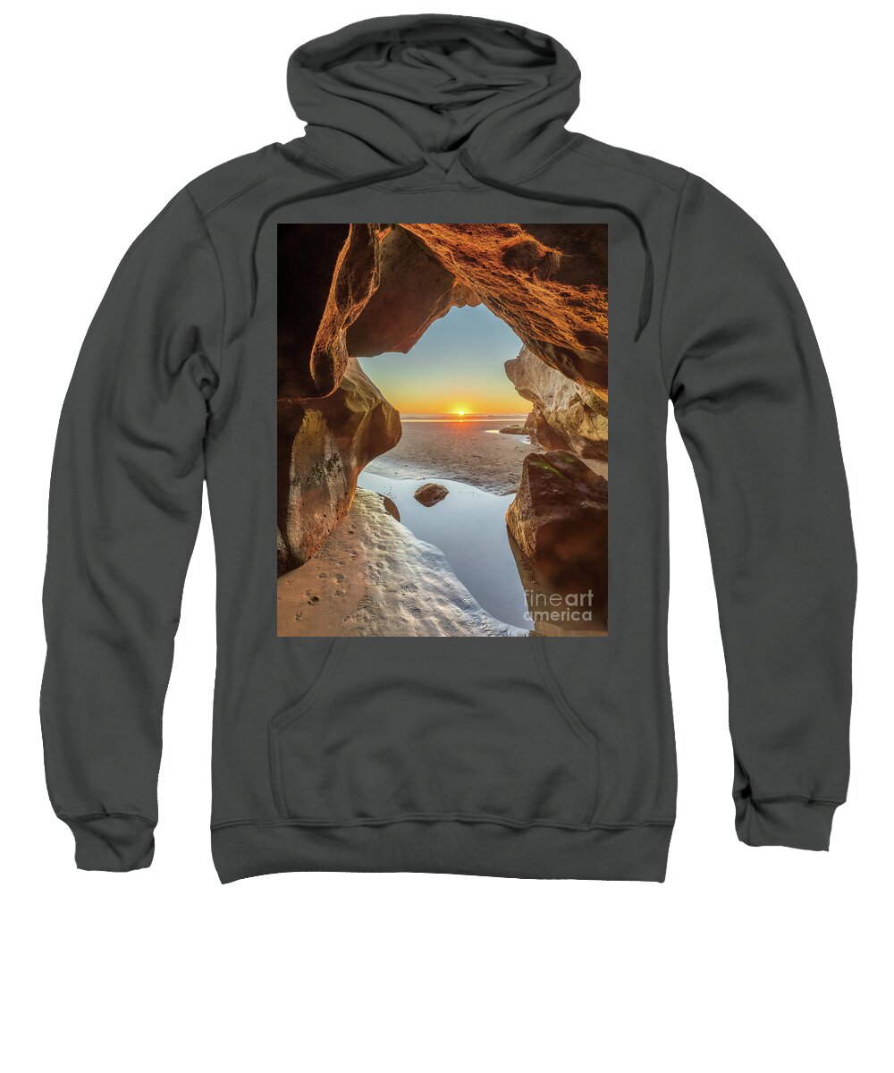 Pismo Sweatshirt featuring the photograph Sunset From the Sea Cave Vertical Format by Mimi Ditchie