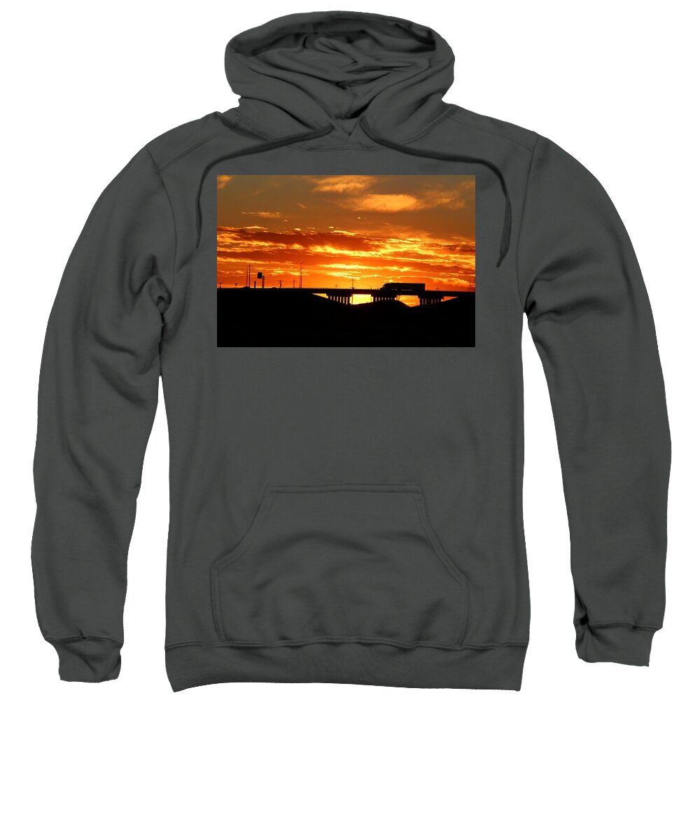 Sunset Sweatshirt featuring the photograph Sunset Glamour by Larry Trupp