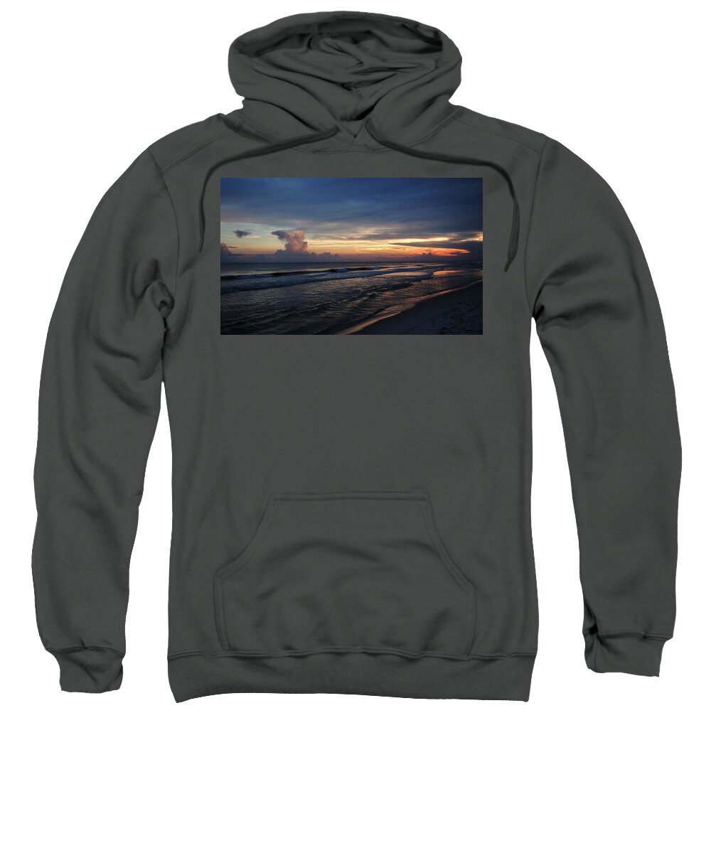 Beach Sweatshirt featuring the photograph Sunset on Panama City Beach 001 by James C Richardson