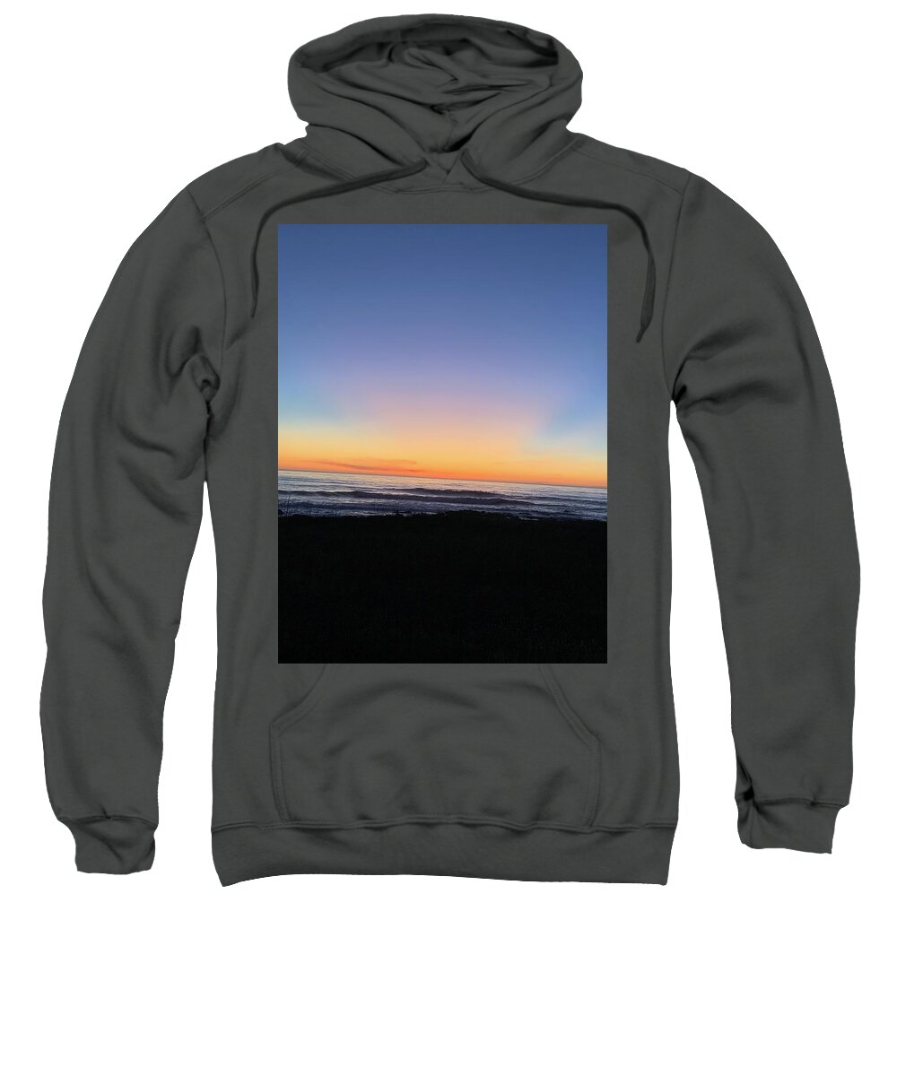 Ocean Sweatshirt featuring the photograph Sunset Rays Moonstone Beach by Sandy Rakowitz