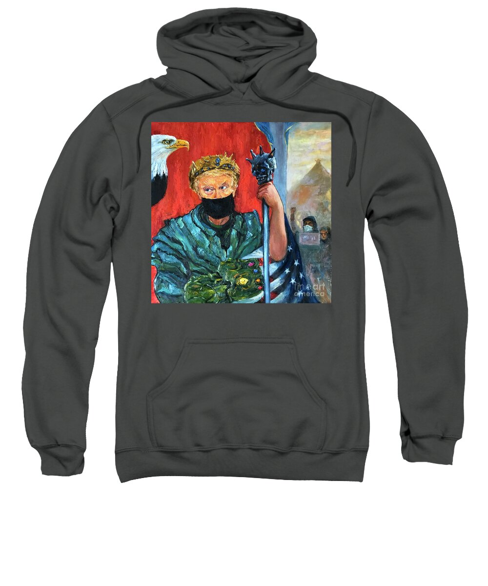 Survival Sweatshirt featuring the painting Survival by Jieming Wang