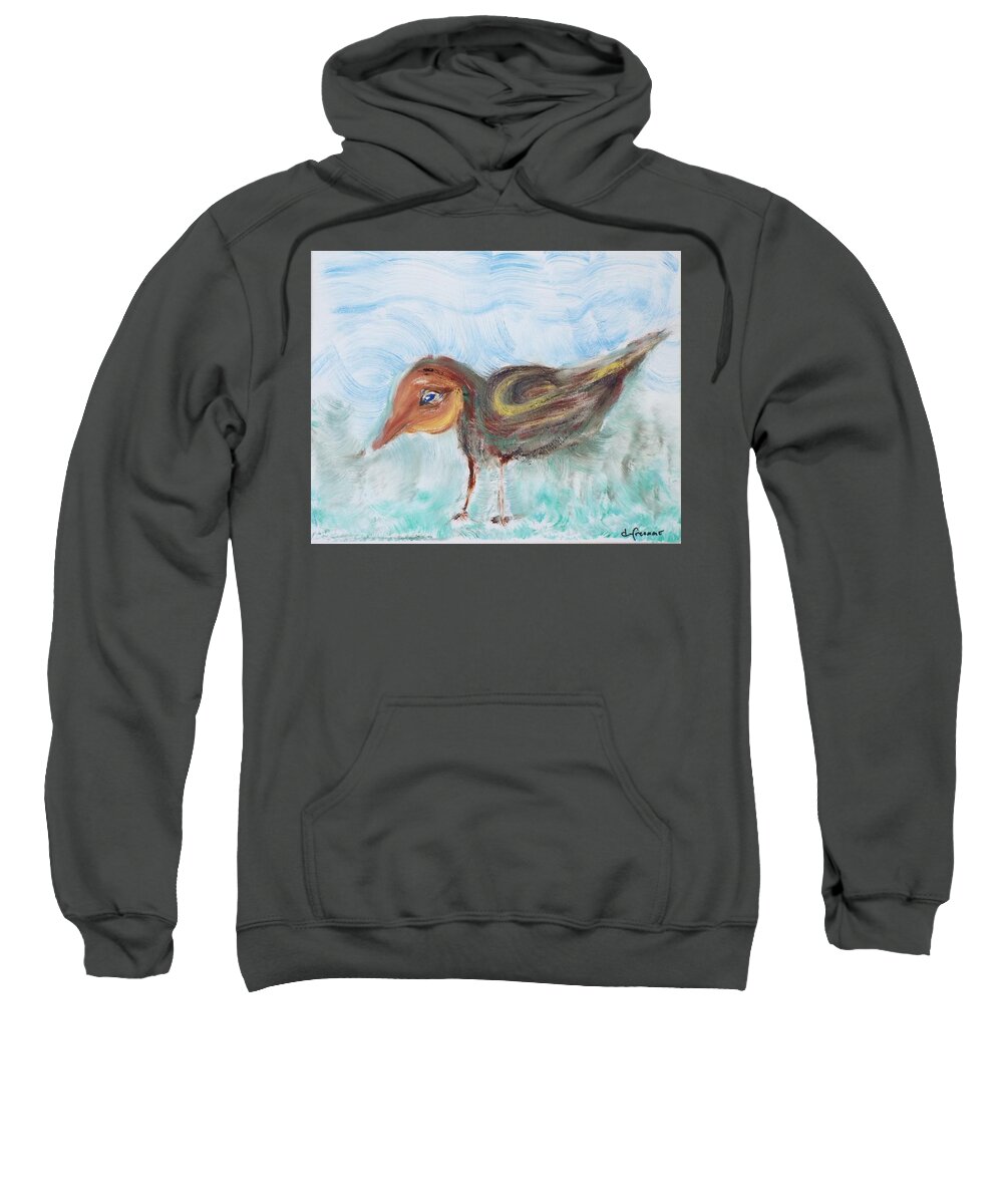 Birds Sweatshirt featuring the painting Swamp Sparrow by David McCready
