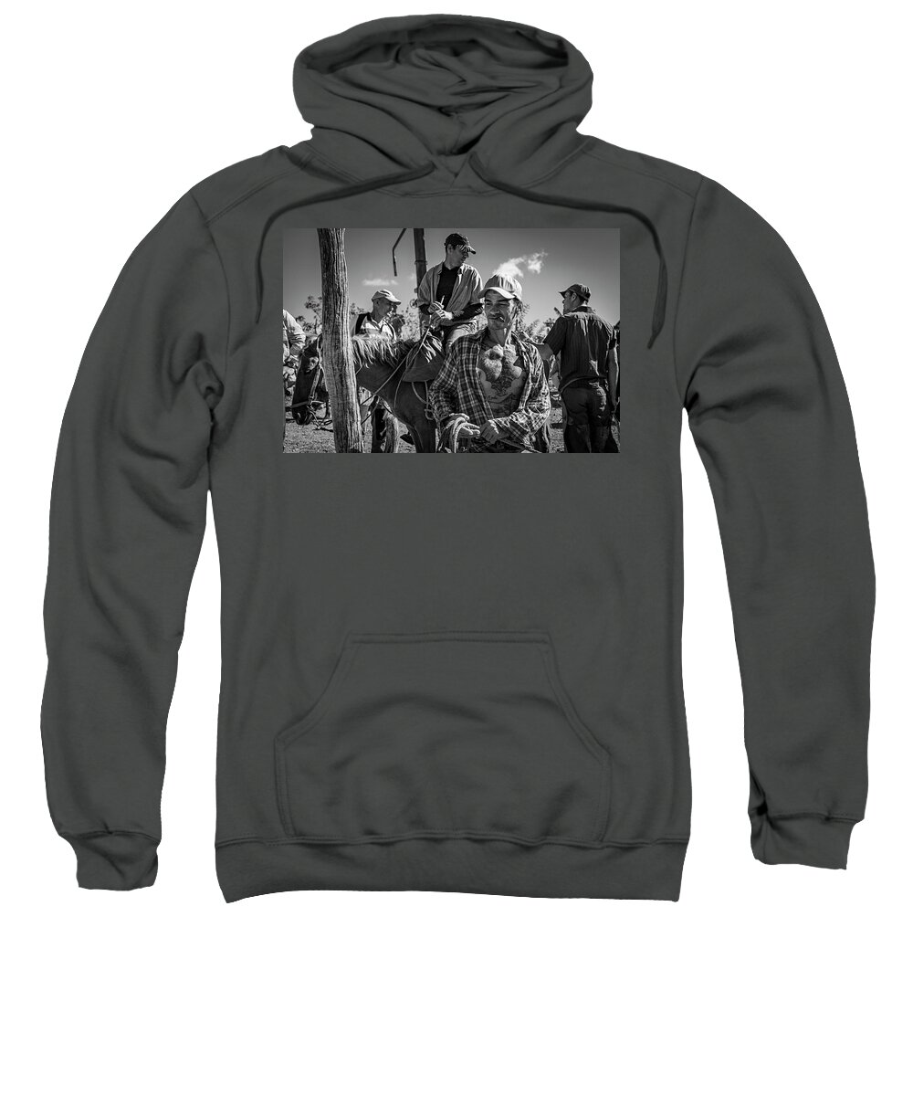 Tattooed Tough Sweatshirt featuring the photograph Tattooed Tough by Paul Bartell