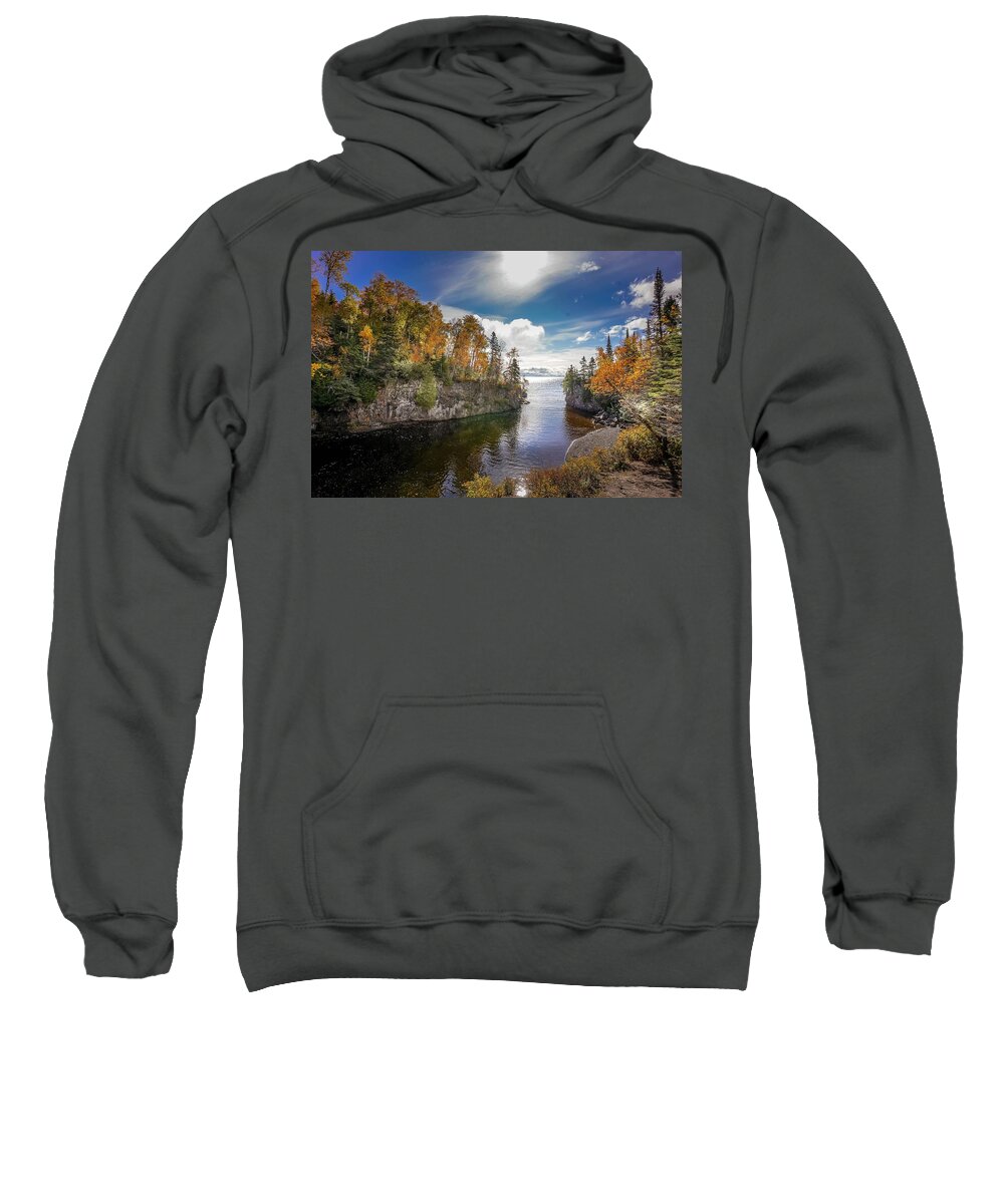 Inspirational Sweatshirt featuring the photograph Temperance River by Susan Rydberg