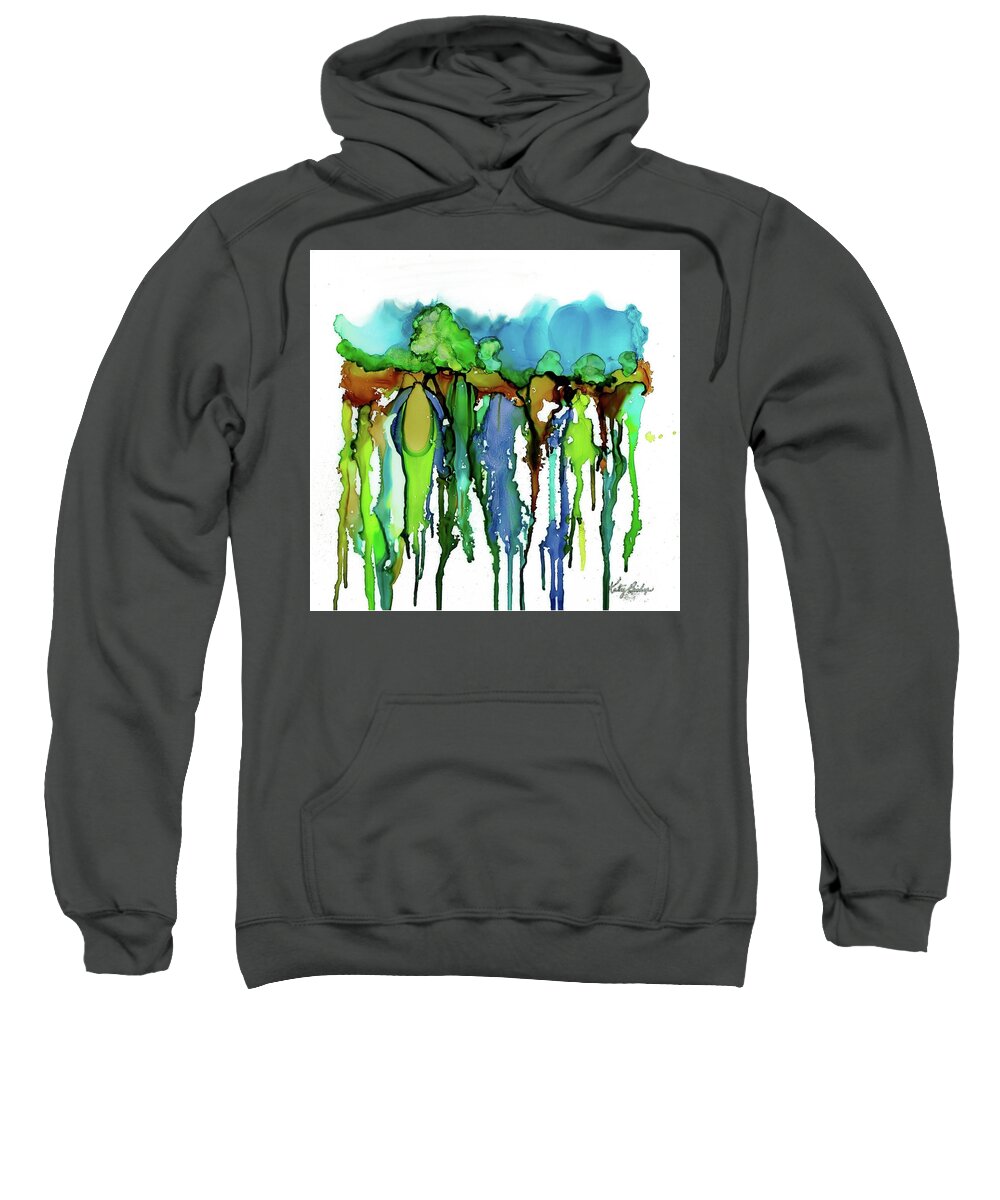Earth Sweatshirt featuring the painting Terra Firma by Katy Bishop