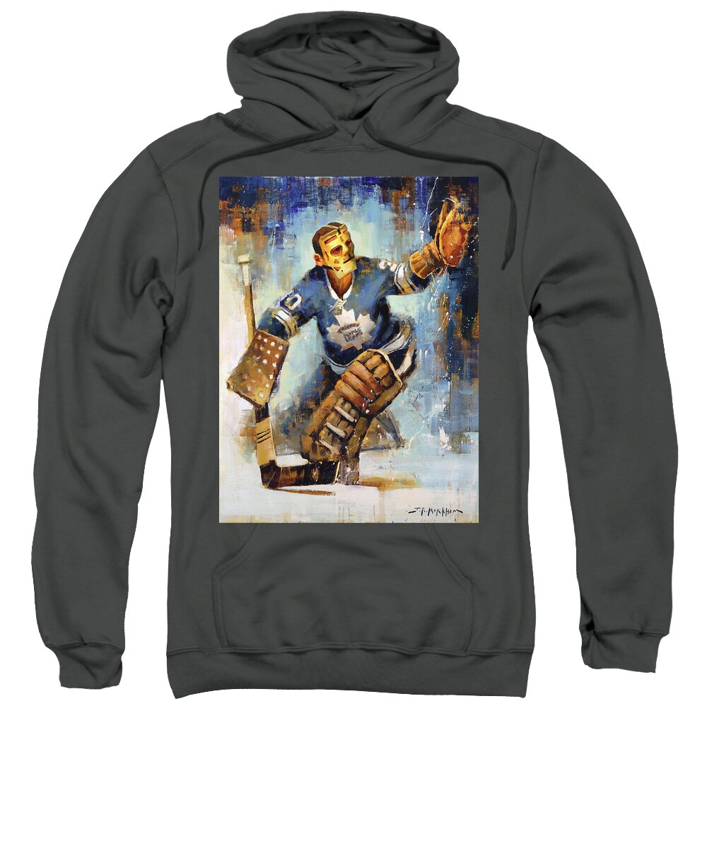 Terry Sawchuk Toronto Maple Leafs Hockey Art T-Shirt by J Markham
