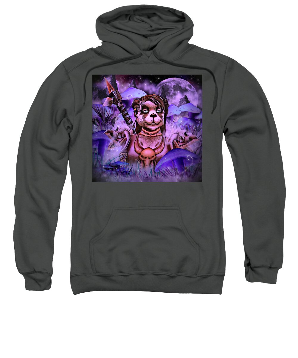 Digital Art Sweatshirt featuring the digital art The Adventures of a Pandaren Priest by Artful Oasis