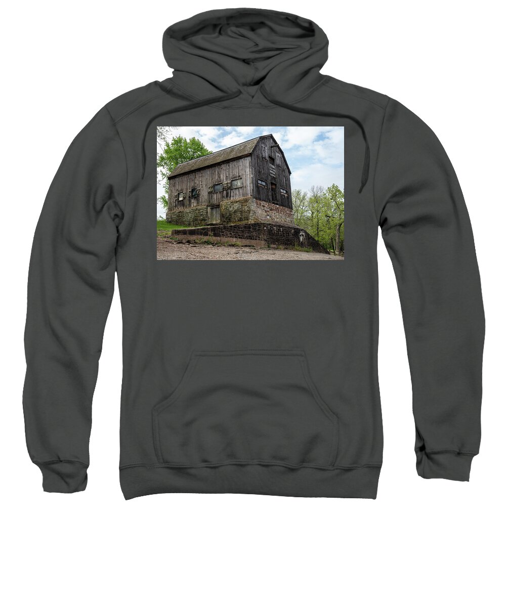 Scenic Sweatshirt featuring the photograph The Barn Boathouse at Weathersfield Cove by Kyle Lee