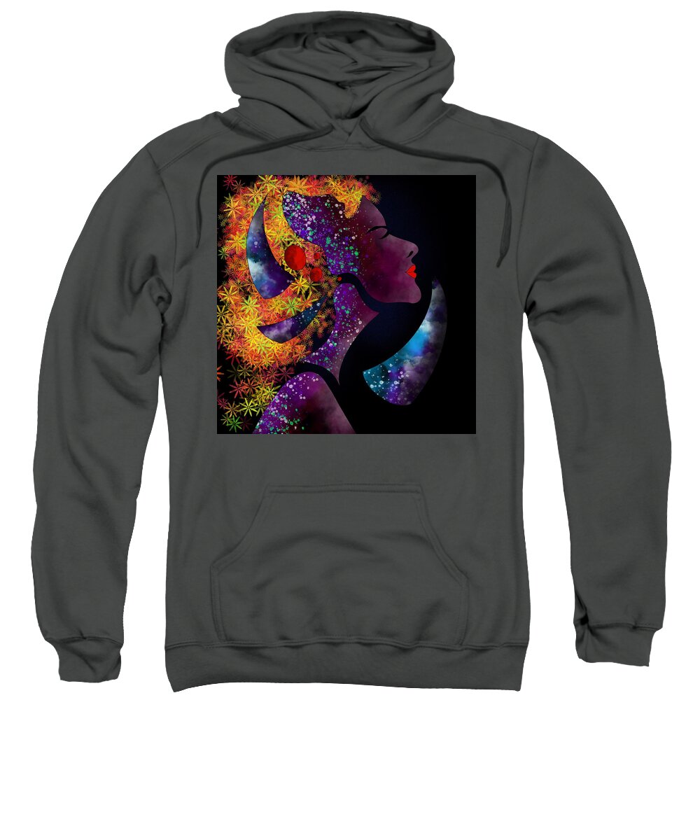 Beauty Sweatshirt featuring the painting The beauty of the woman 2 by Patricia Piotrak