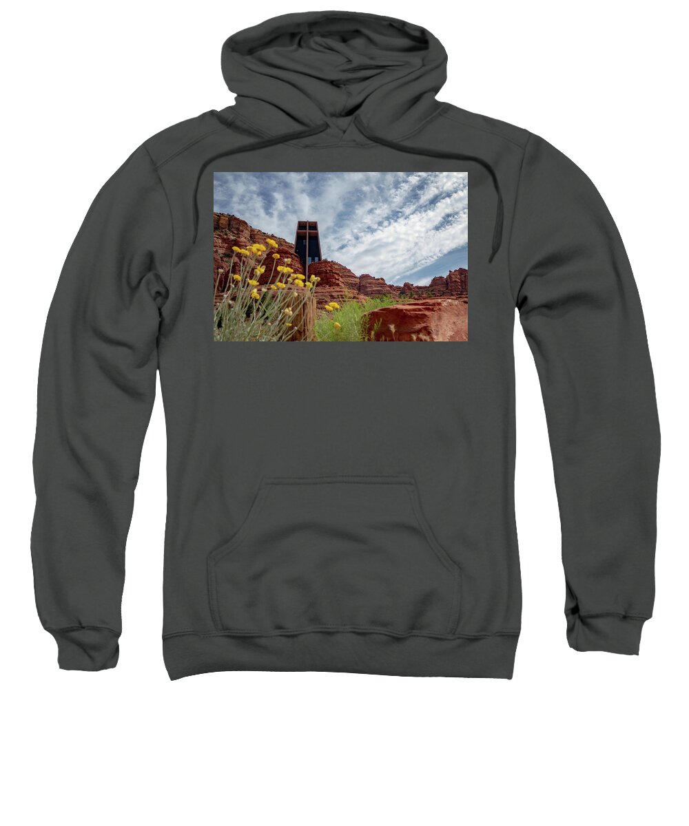 Cross Sweatshirt featuring the photograph The Chapel of the Holy Cross 4 by Cindy Robinson