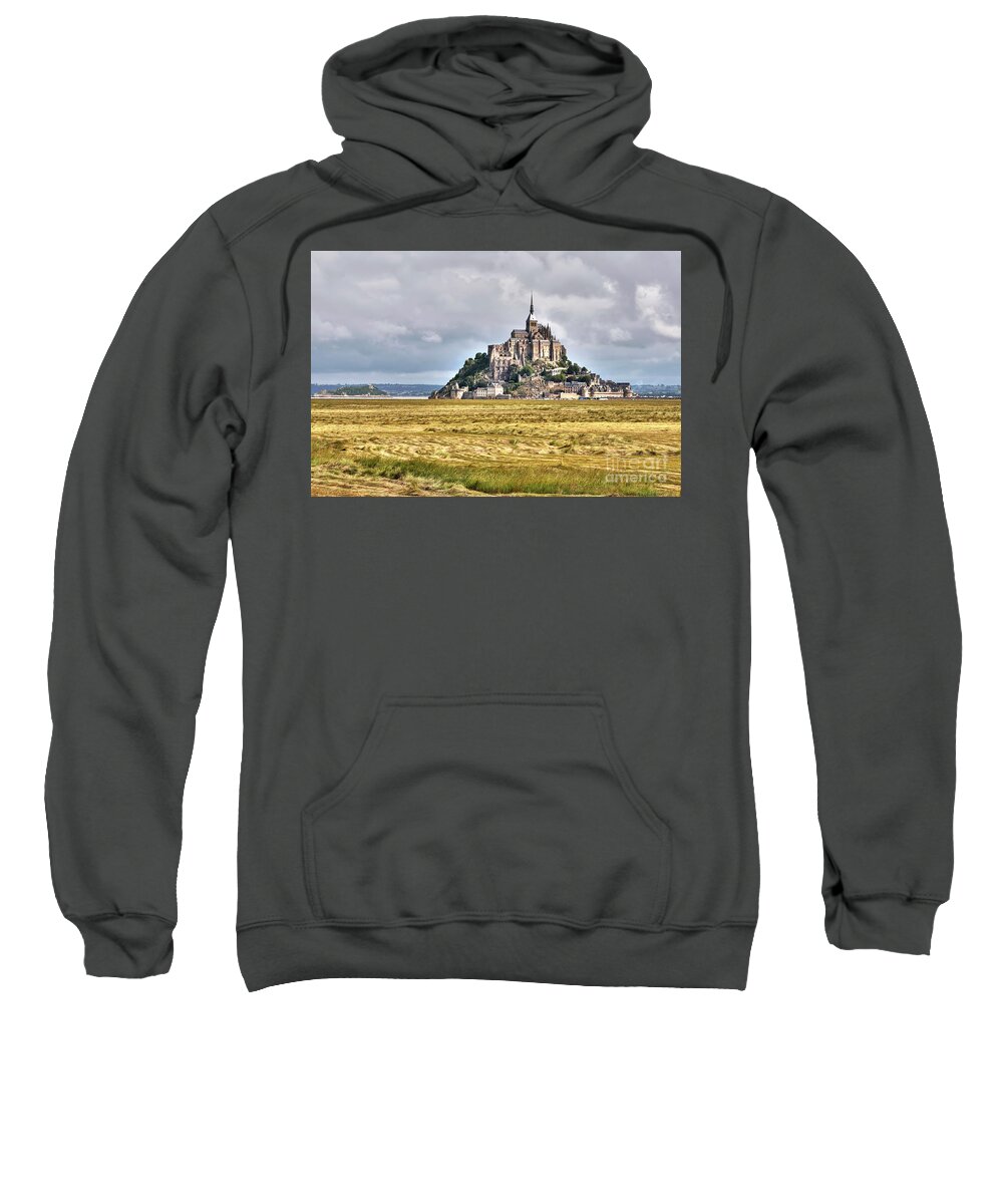 Mont St Michel Sweatshirt featuring the photograph The Country Side of Mont Saint Michel - France by Paolo Signorini