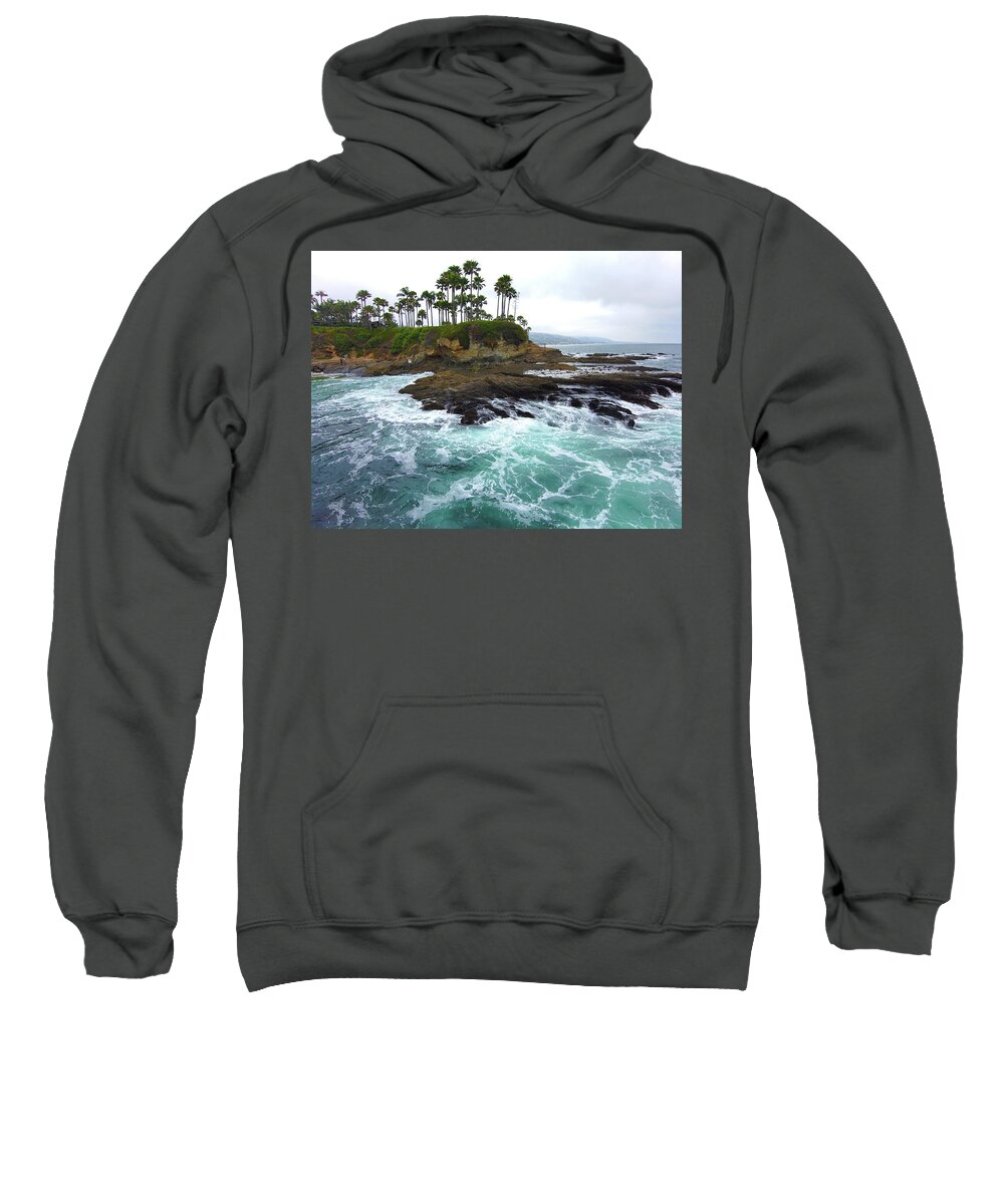 Beach Sweatshirt featuring the photograph The Day in Crescent Bay by Marcus Jones