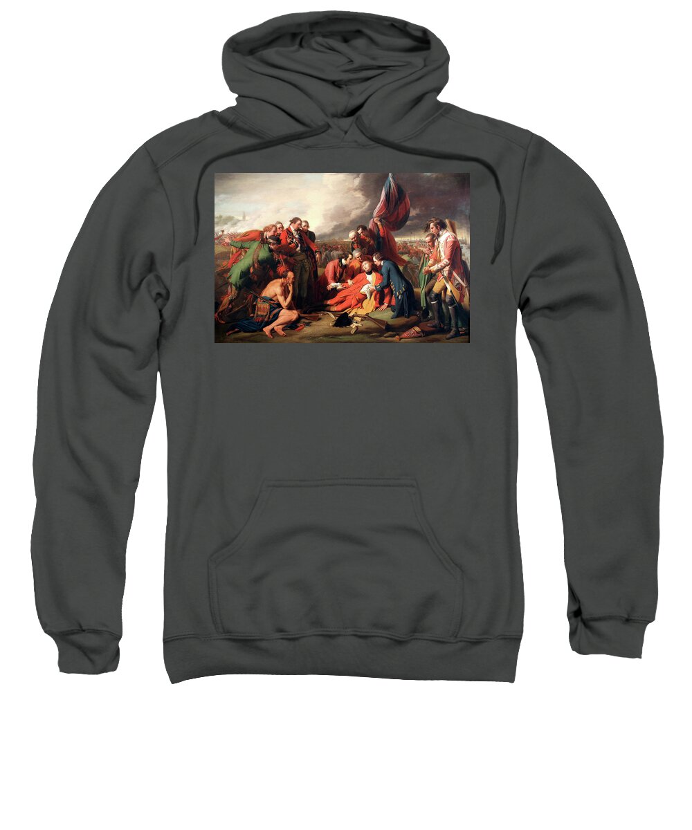 The Death Of General Wolfe Sweatshirt featuring the digital art The Death of General Wolfe by Benjamin West