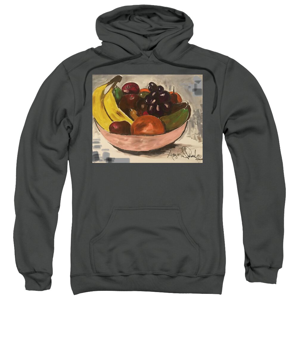  Sweatshirt featuring the painting The Fruit by Angie ONeal