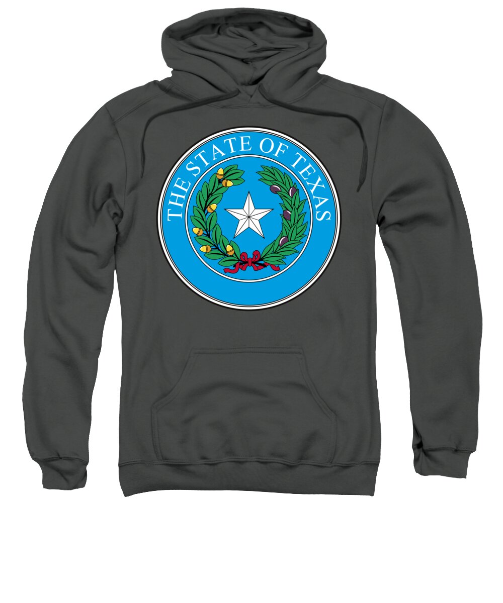 Texas Sweatshirt featuring the photograph The Great Seal of the State of Texas by Movie Poster Prints