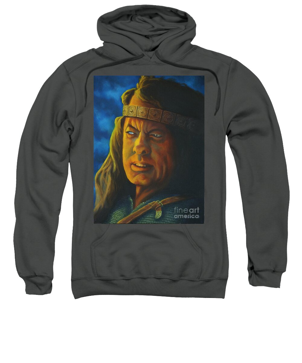 Medieval Sweatshirt featuring the painting The Jarl by Ken Kvamme