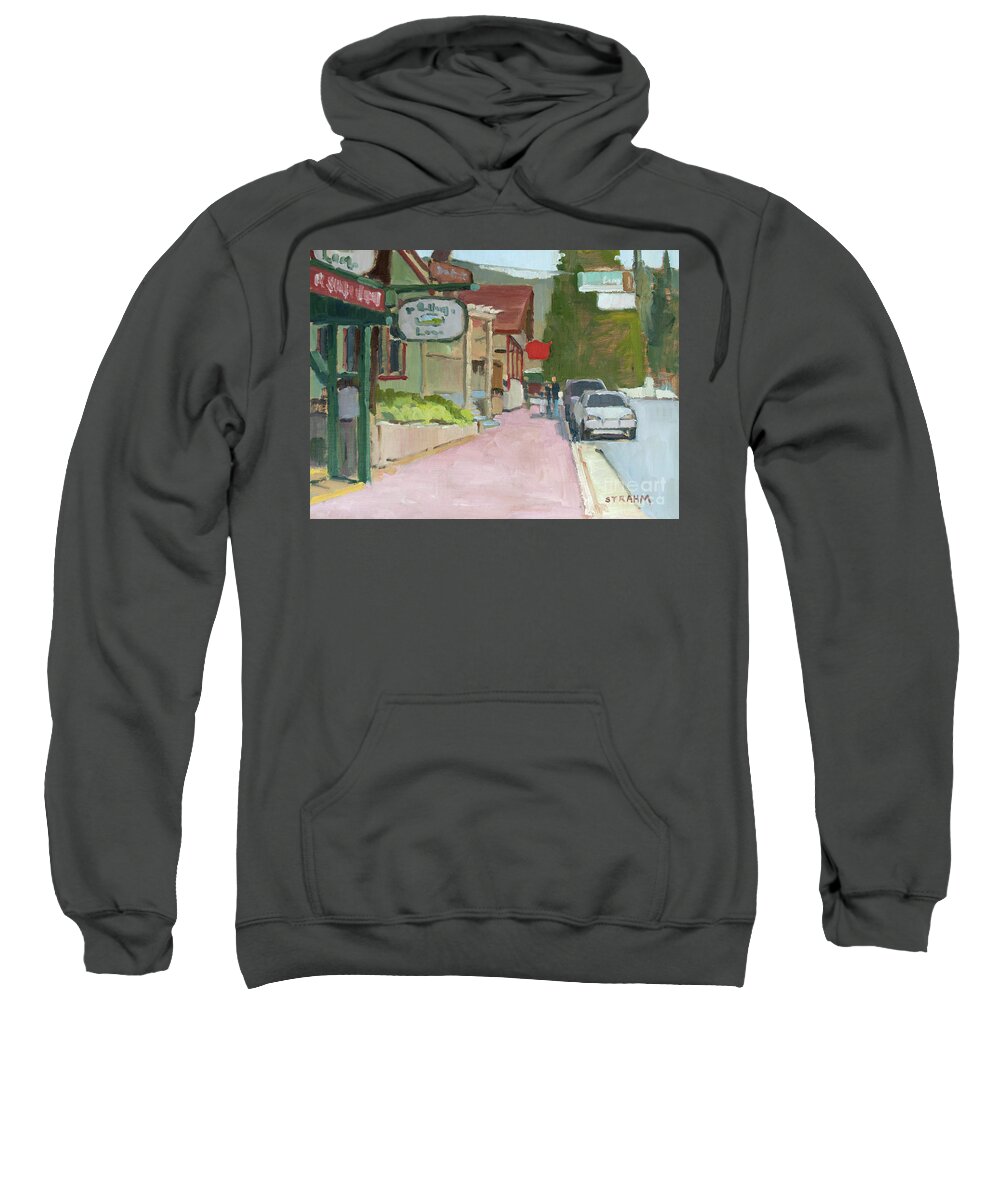 The Red Kettle Sweatshirt featuring the painting The Red Kettle, Idyllwild, California by Paul Strahm