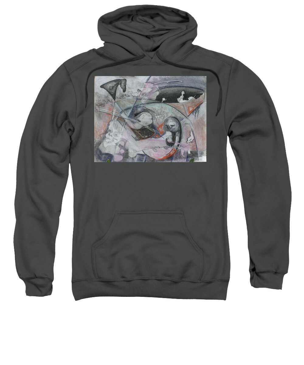  Sweatshirt featuring the painting The Shining Wall by Douglas Jerving