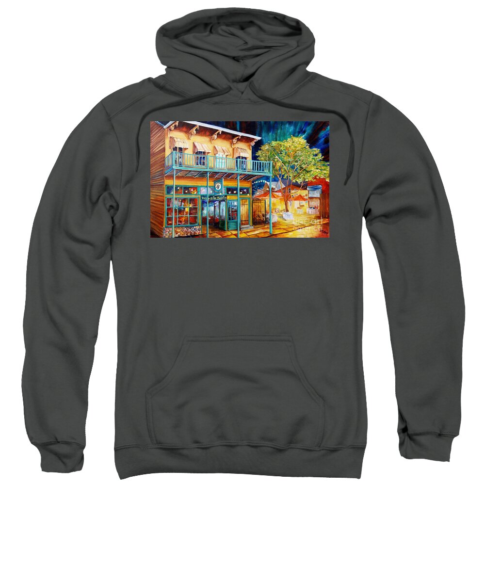 New Orleans Sweatshirt featuring the painting The Spotted Cat in New Orleans by Diane Millsap
