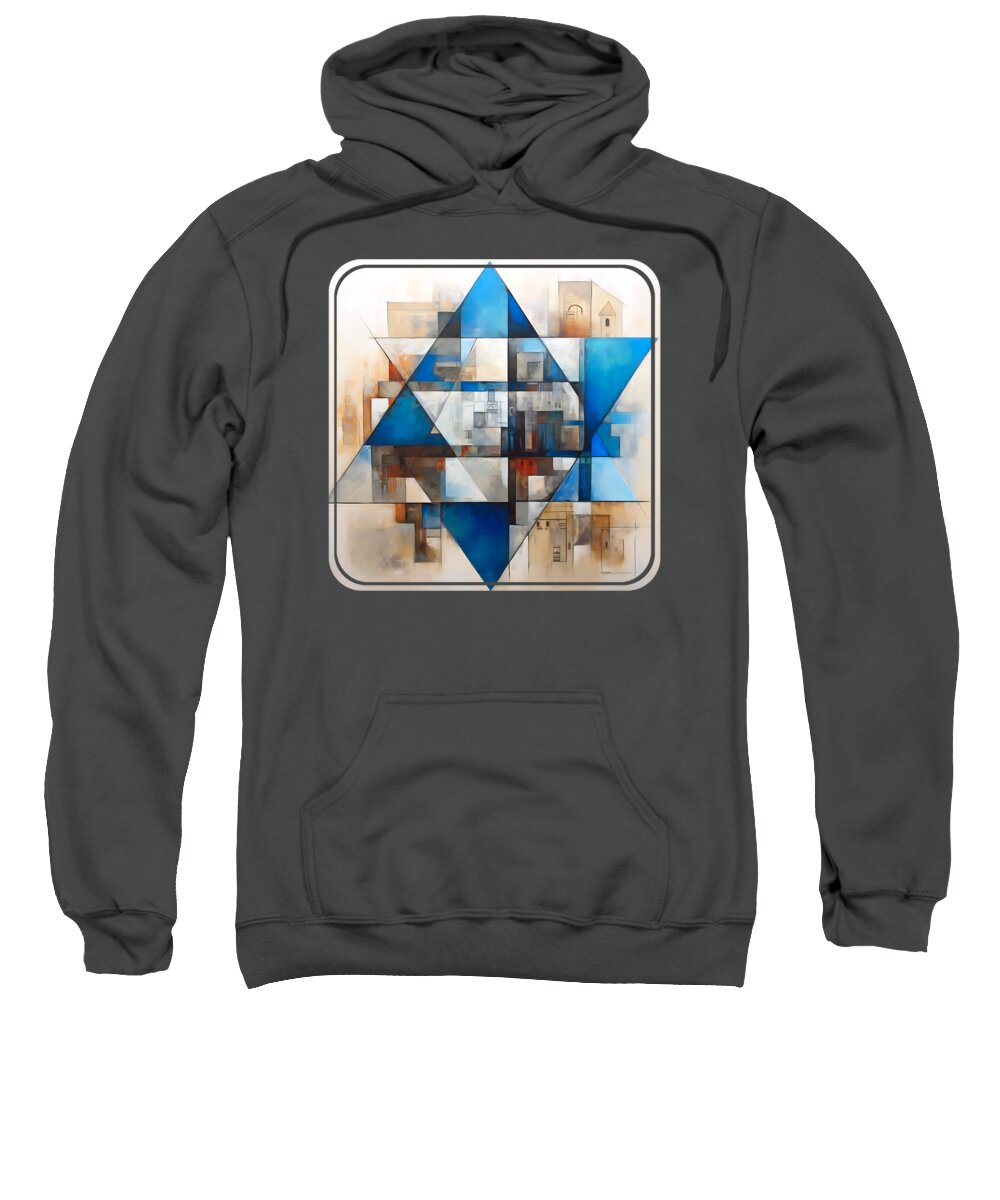 The Star Of David Sweatshirt featuring the painting The Star of David by Mark Ashkenazi