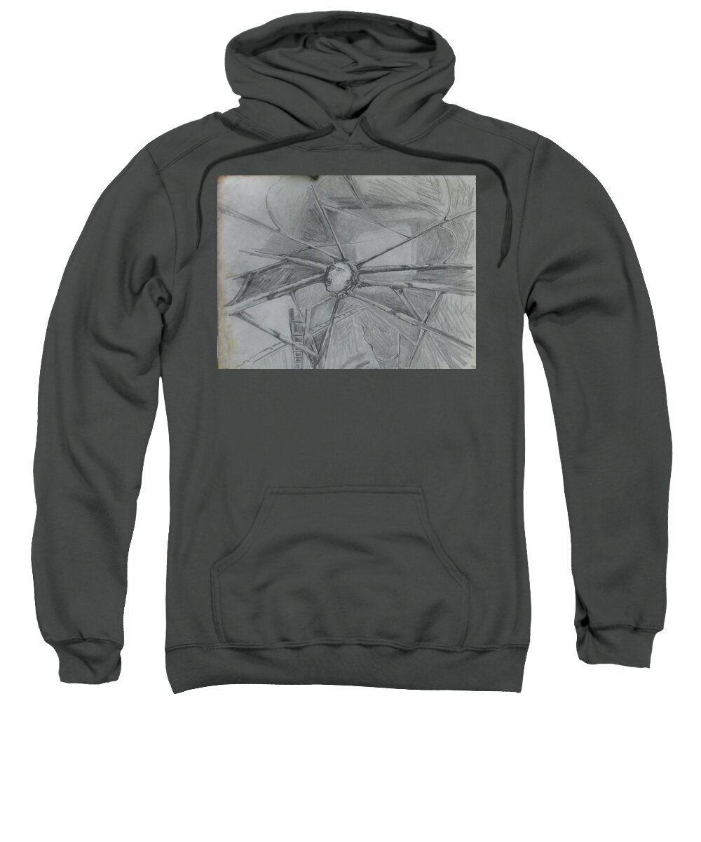  Sweatshirt featuring the painting The Trap by Douglas Jerving