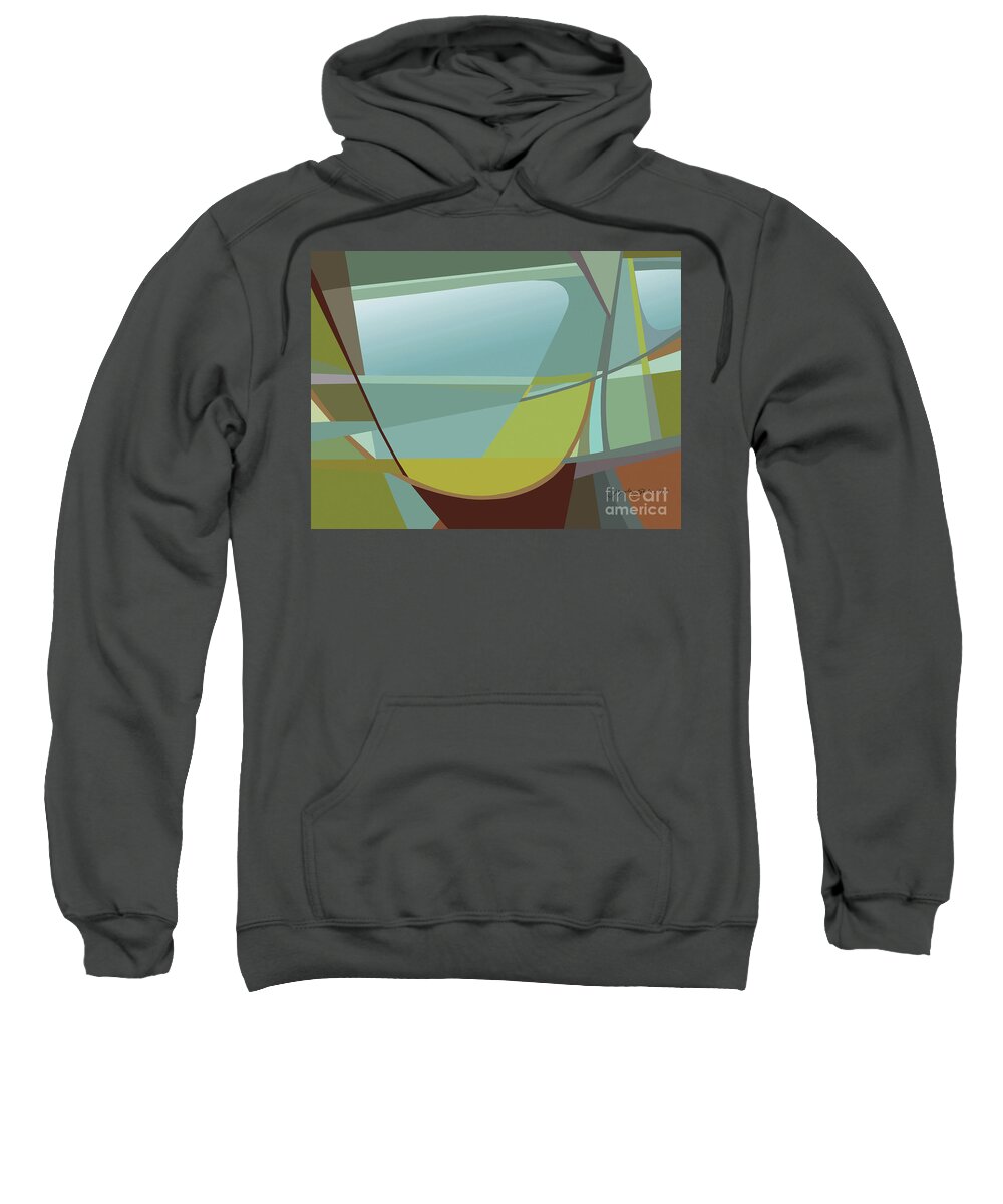 Abstract Sweatshirt featuring the painting The View by Jacqueline Shuler