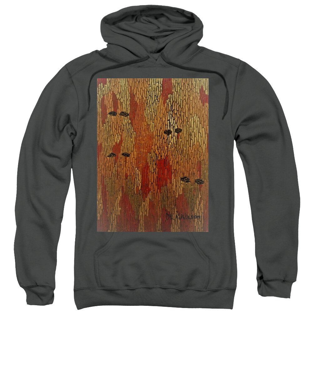 Pointillism Sweatshirt featuring the painting They See by Darren Whitson