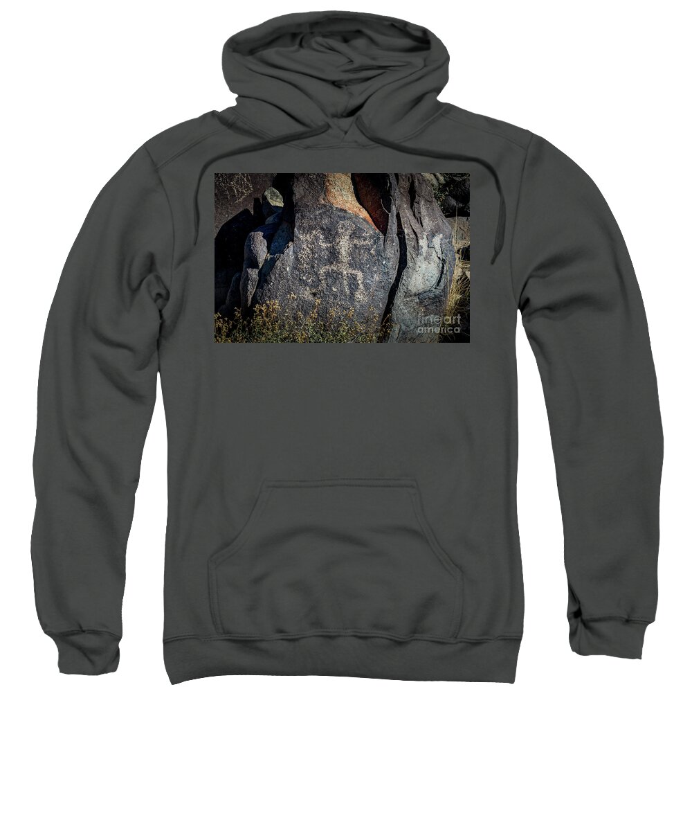 Ancient Sweatshirt featuring the photograph Three Rivers Petroglyphs #5 by Blake Webster
