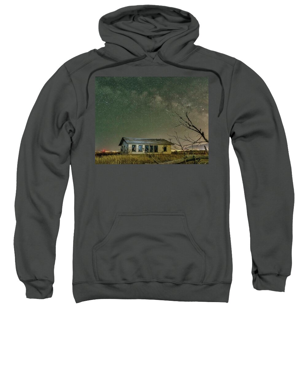 Abandoned Sweatshirt featuring the photograph Time and Space by Daniel Hayes