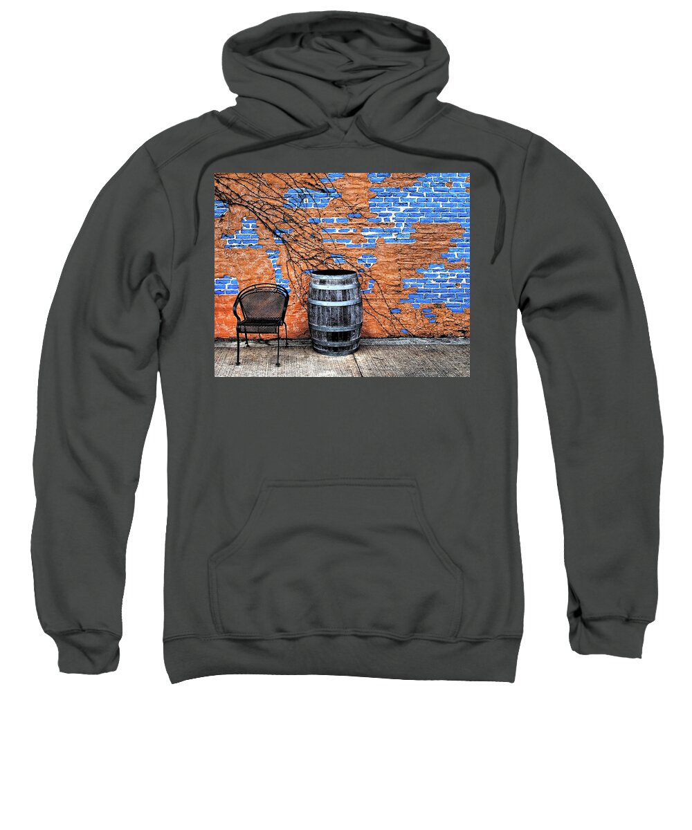 Chair Sweatshirt featuring the photograph Time for a drink by Scott Olsen