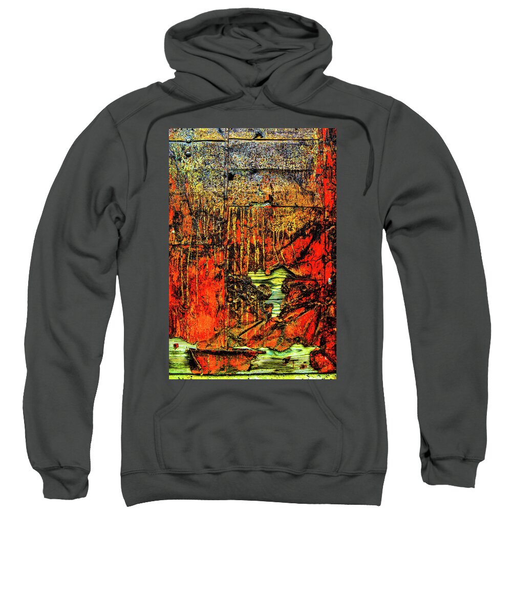 Abstract Sweatshirt featuring the photograph Tin Clad by Addison Likins