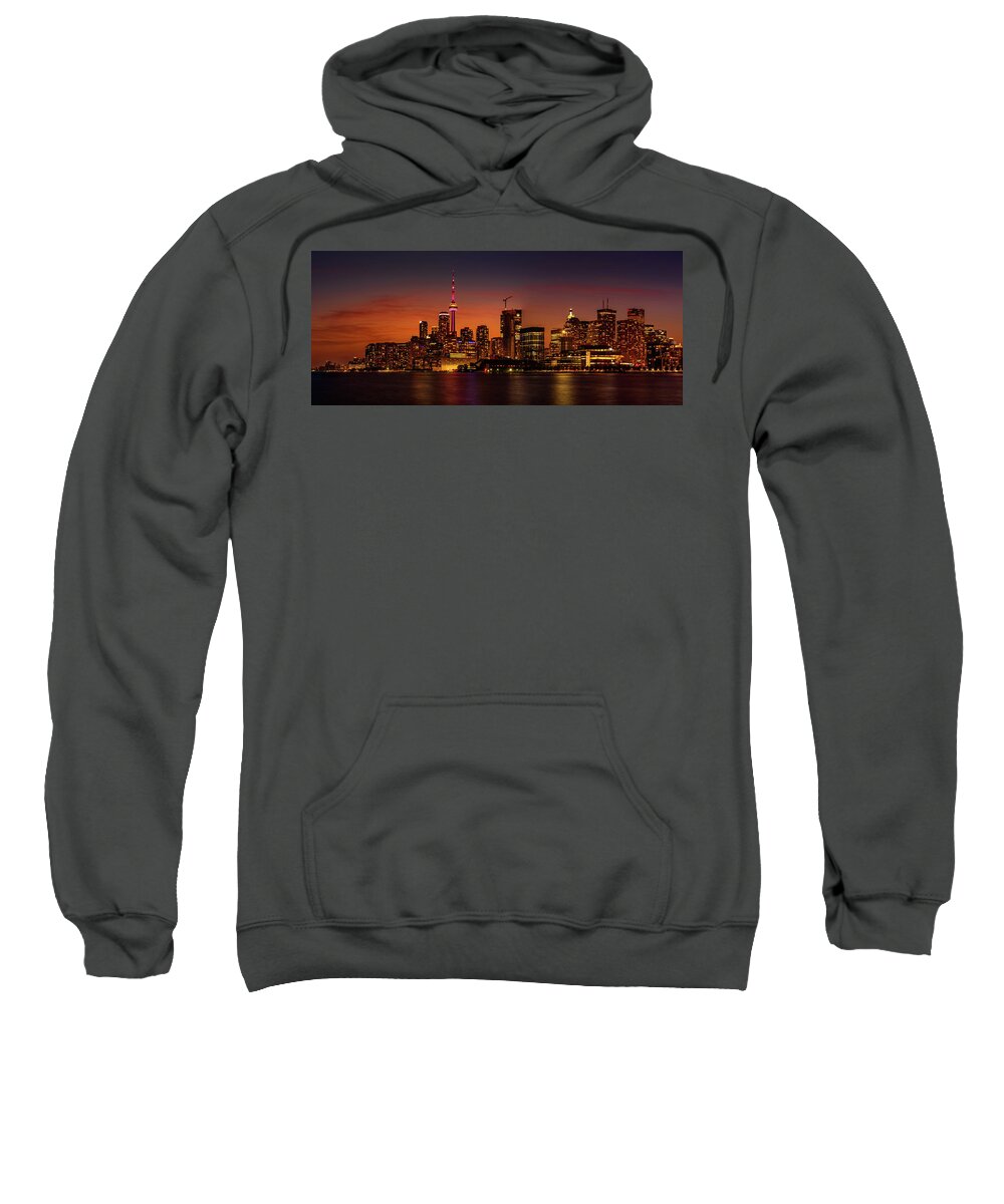 Cn Tower Sweatshirt featuring the photograph Toronto Gold by Dee Potter