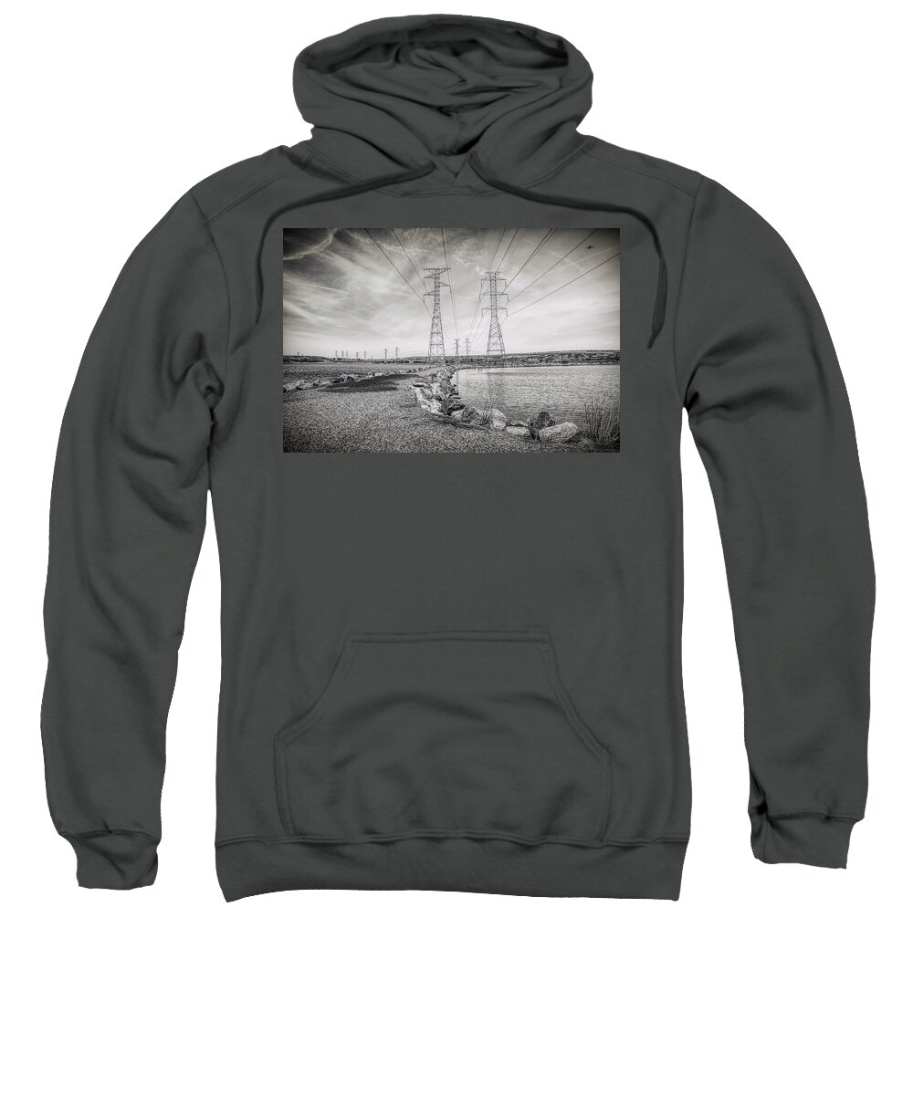 Power Lines Sweatshirt featuring the photograph Towers of Power by Penny Polakoff