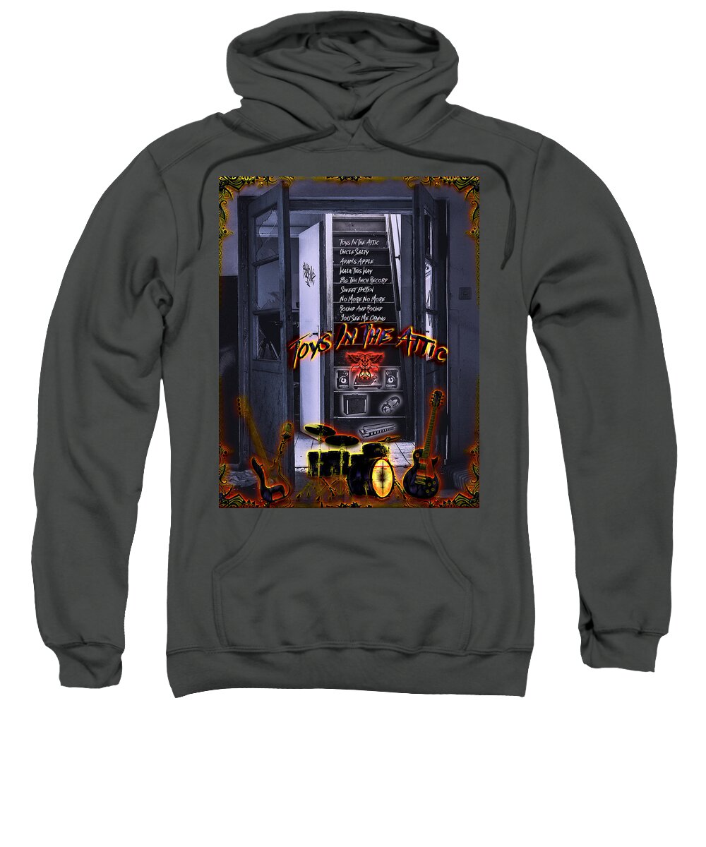 Rock And Roll Sweatshirt featuring the digital art Toys In The Attic by Michael Damiani