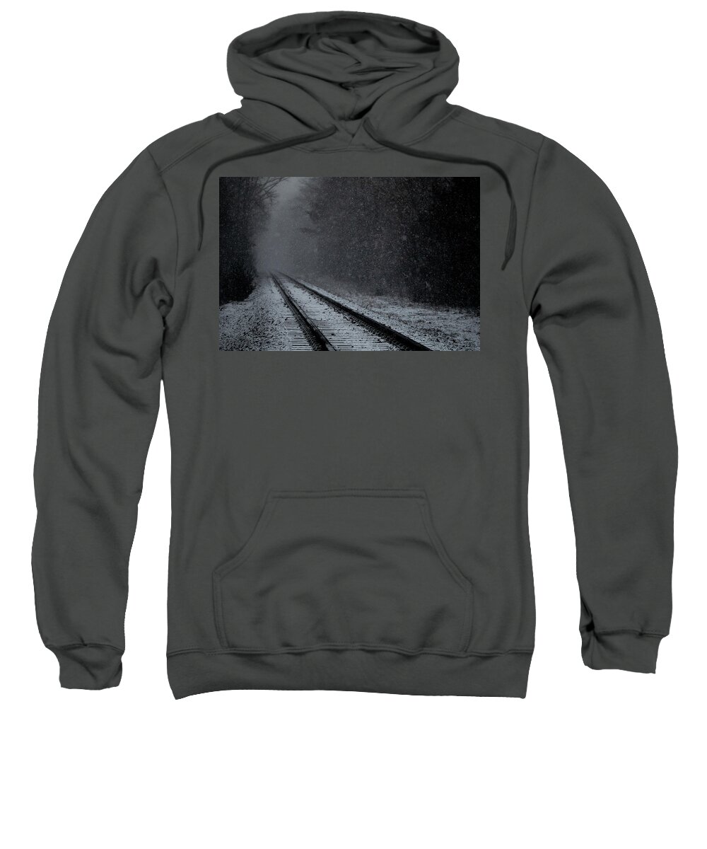 Train Sweatshirt featuring the photograph Tracks in the Snow by Denise Kopko