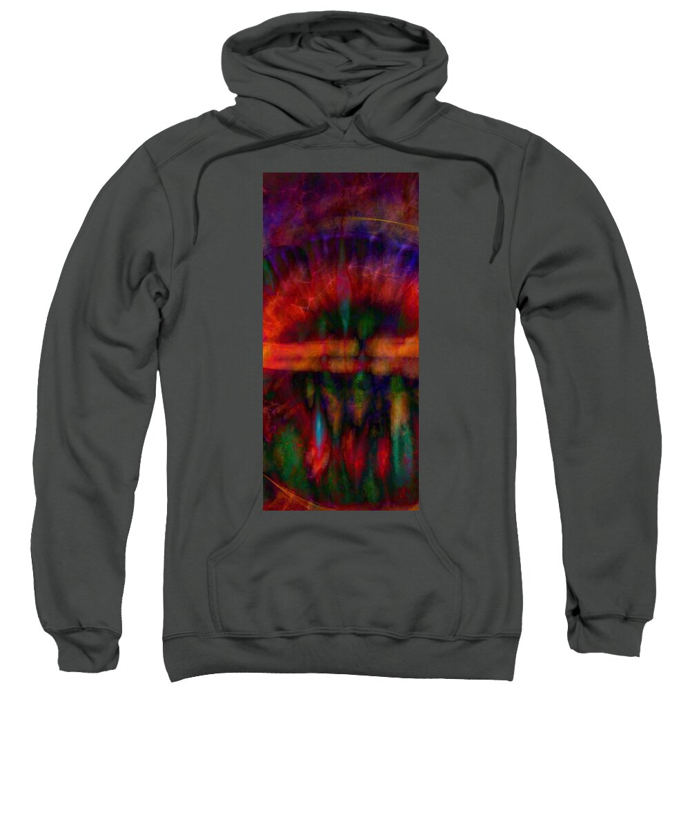 Abstract Sweatshirt featuring the painting Tribal Eye by Piper Art Design