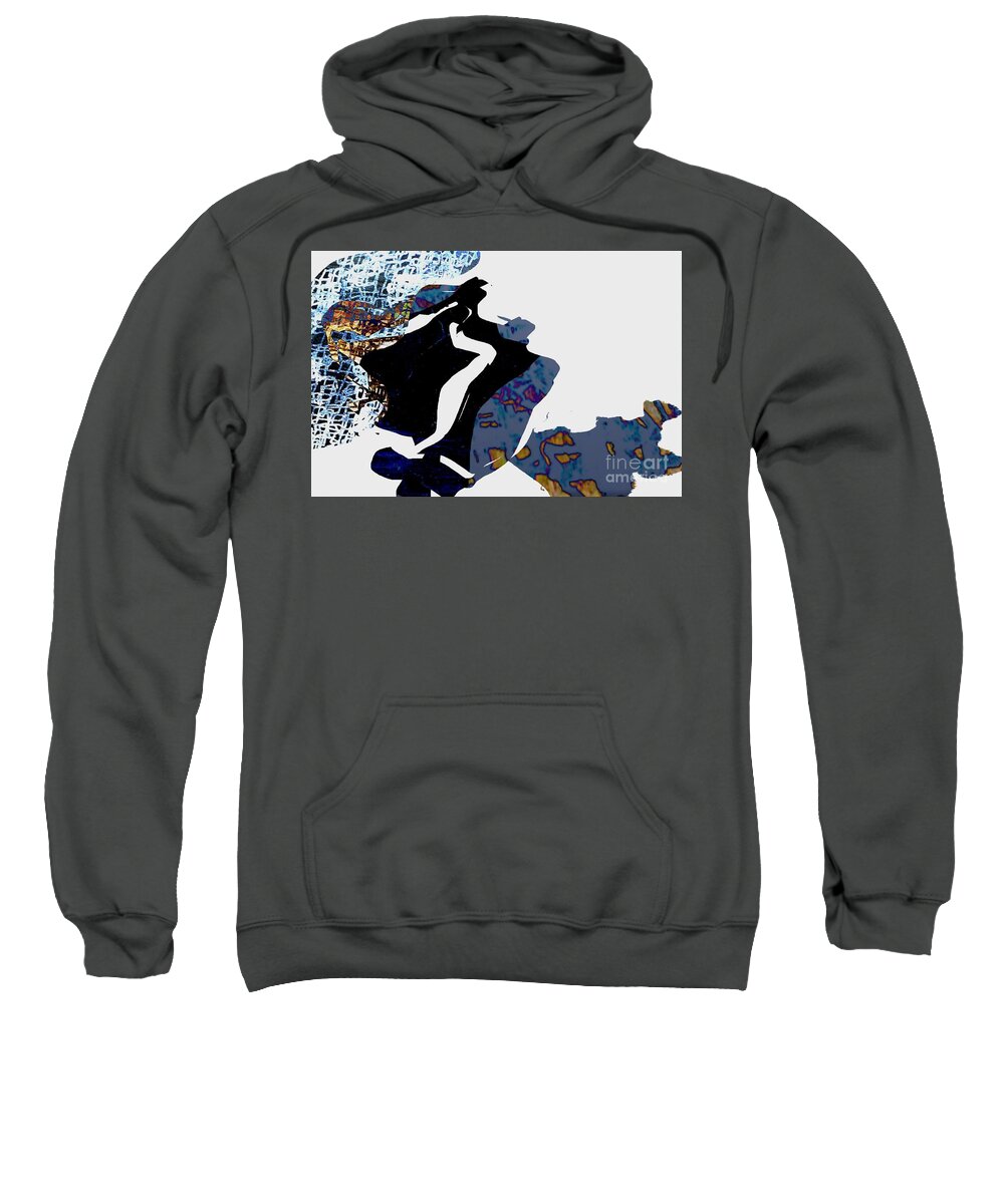 Abstract Art Sweatshirt featuring the digital art Un/Tangled by Jeremiah Ray
