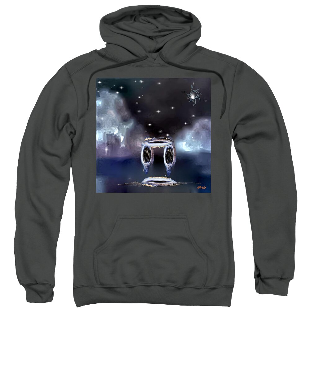  Sweatshirt featuring the digital art Unhinged by Christina Knight