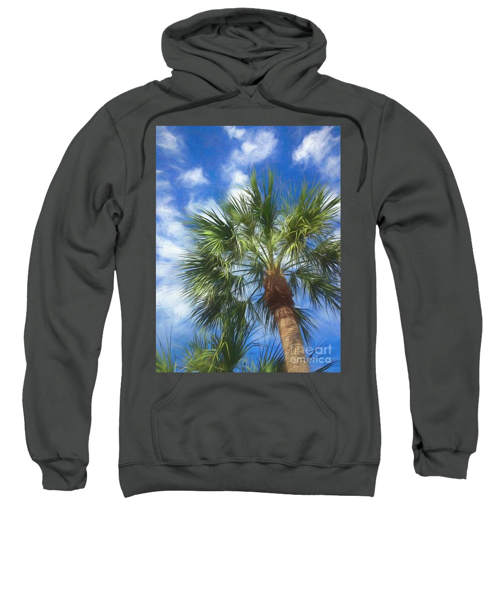 Palm Trees Sweatshirt featuring the photograph Up in the Air by Xine Segalas
